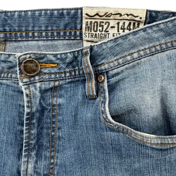 Well Worn Straight Fit Jeans Mens Blue M052-144M Cotton Denim Size 36x32 - Picture 5 of 13